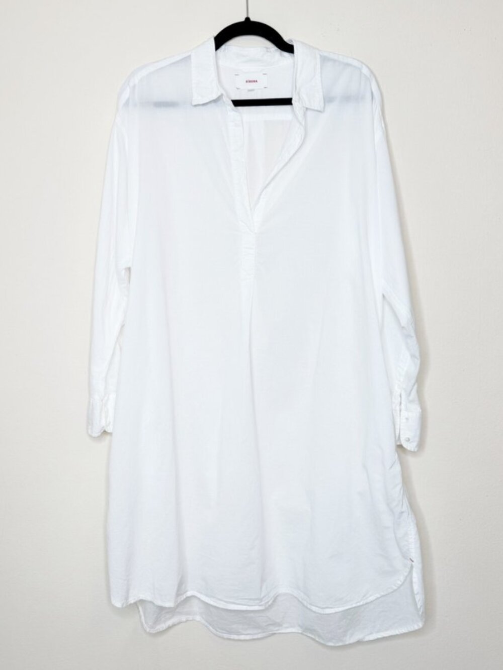 Xírena Blayke White Cotton Poplin Tunic Shirt Dress Size L - Picture 3 of 14